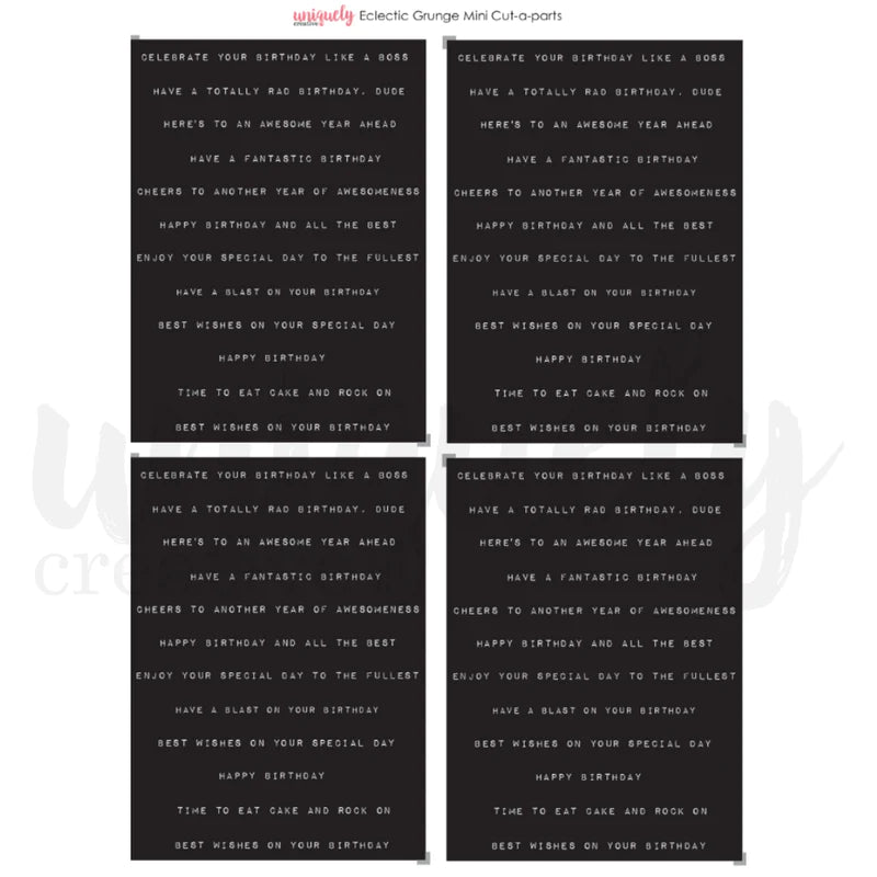 Uniquely Creative - Cut-a-parts Sheet Mini - Electric Grunge
