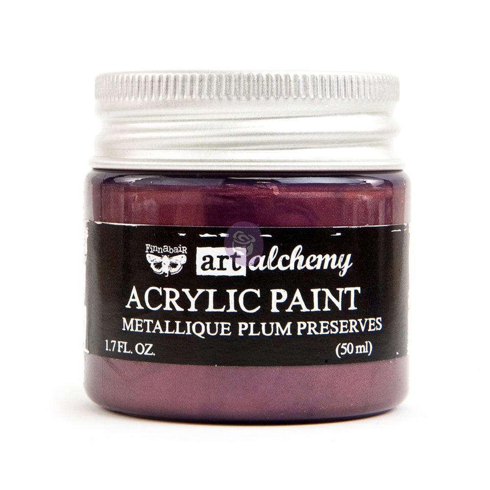 Finnabair Art Alchemy Acrylic Paint - Metallique Plum Preserves