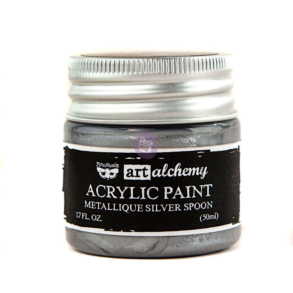 Finnabair Art Alchemy Acrylic Paint - Metallique Silver Spoon