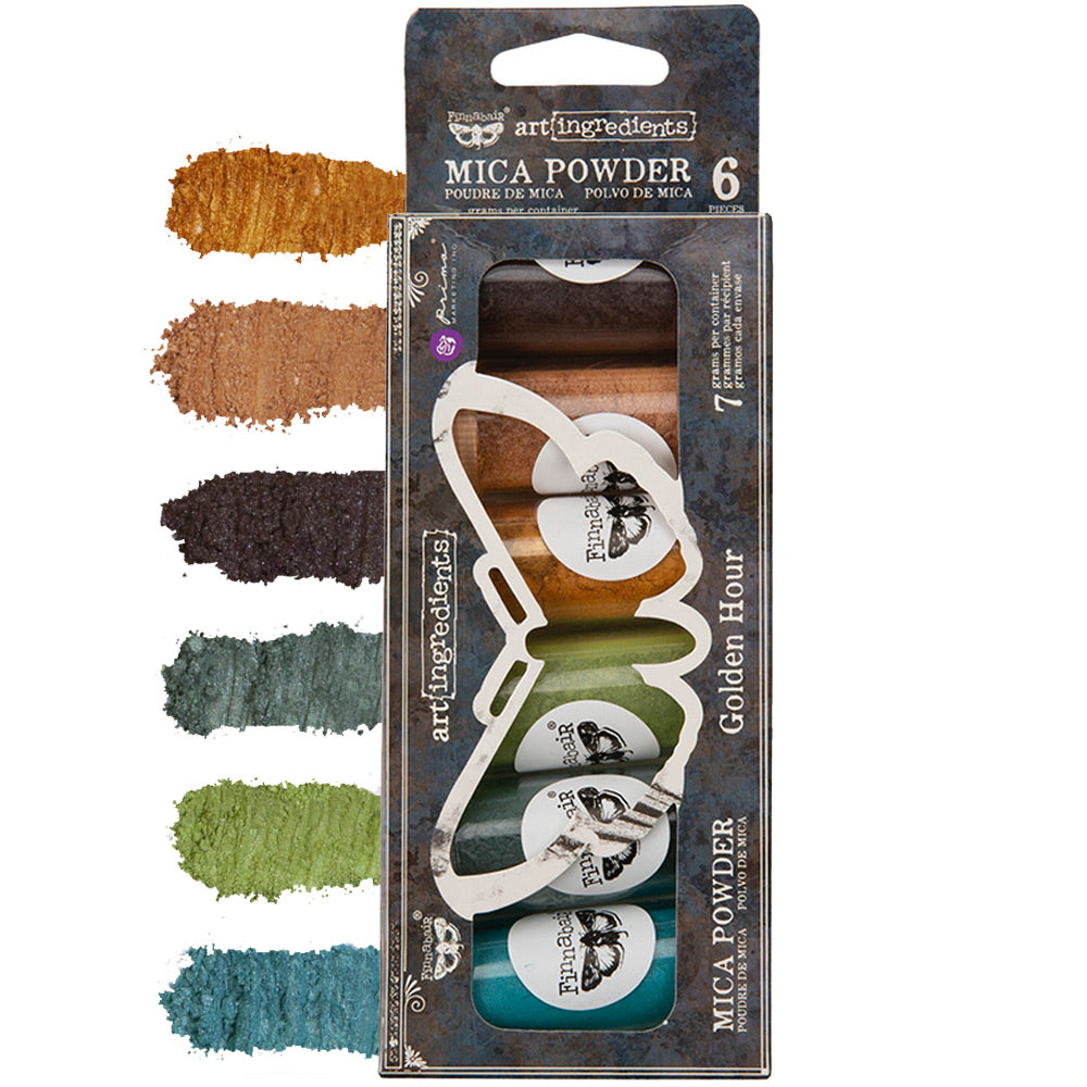 Art Ingredients Mica Powder set with color swatches on a white background
