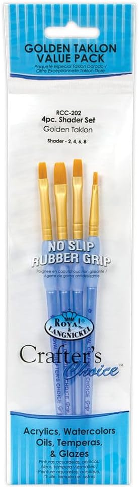 Set of shader paint brushes in sizes 2 4 6 8