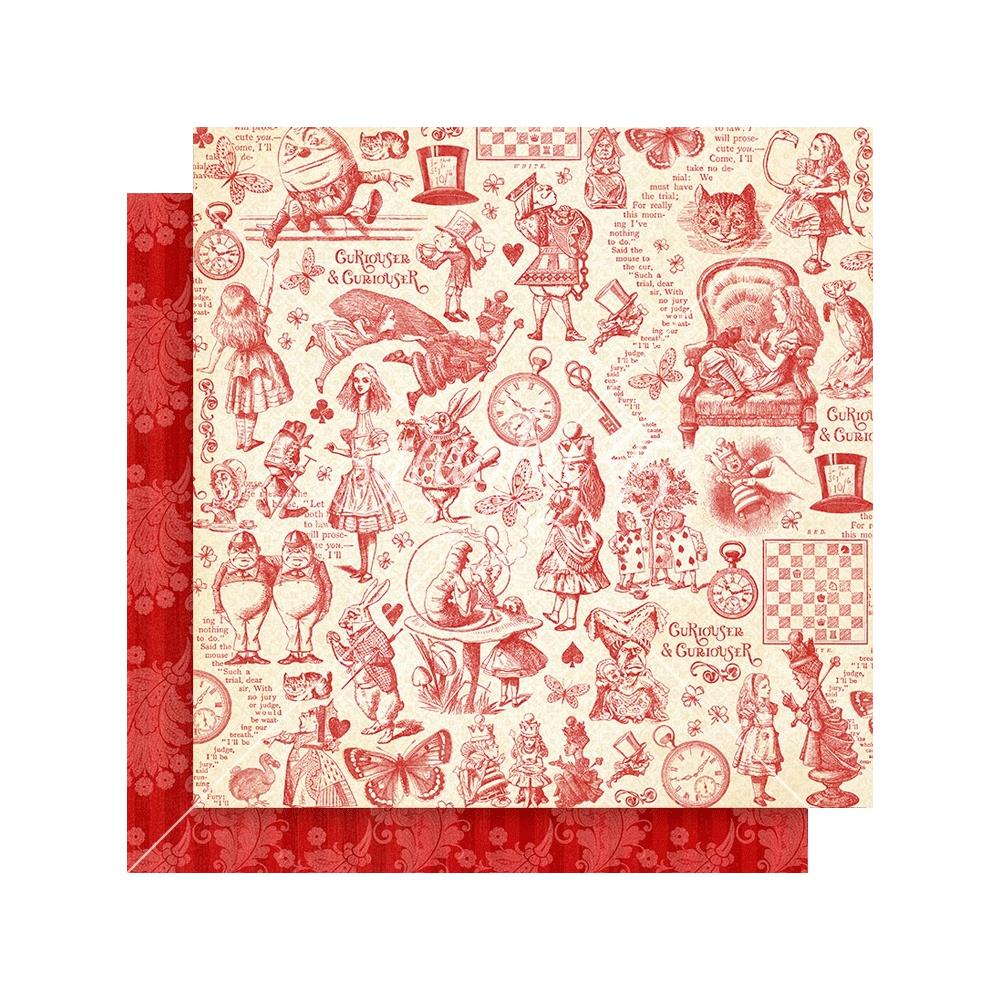 Graphic 45 Double-Sided Cardstock 12x12 Curiouser & Curiouser - Always Late