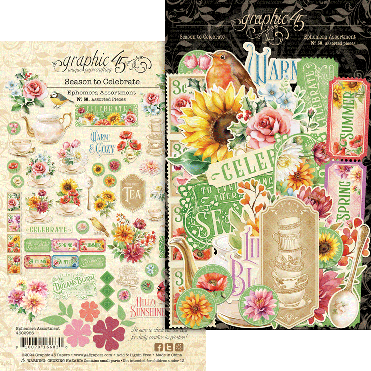 Graphic 45 Ephemera Ephemera Set - Season To Celebrate