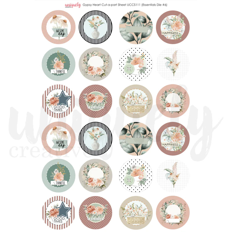 Uniquely Creative - Cut-A-Part Sheet - Gypsy Heart