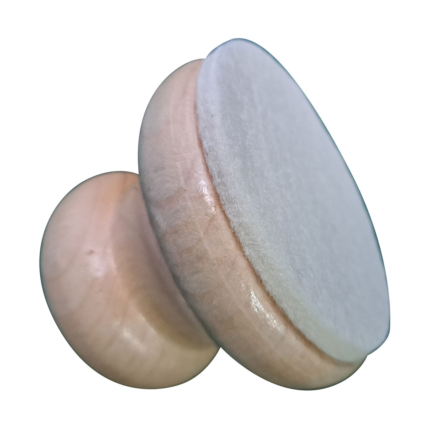 Hand held Baren with felt base. 6.5cm high, base diameter 7cm, felt thickness 5mm.