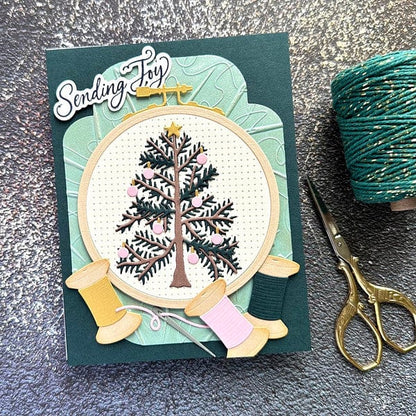 Spellbinders Etched Dies - Faux Embroidered Spruce Etched Dies
