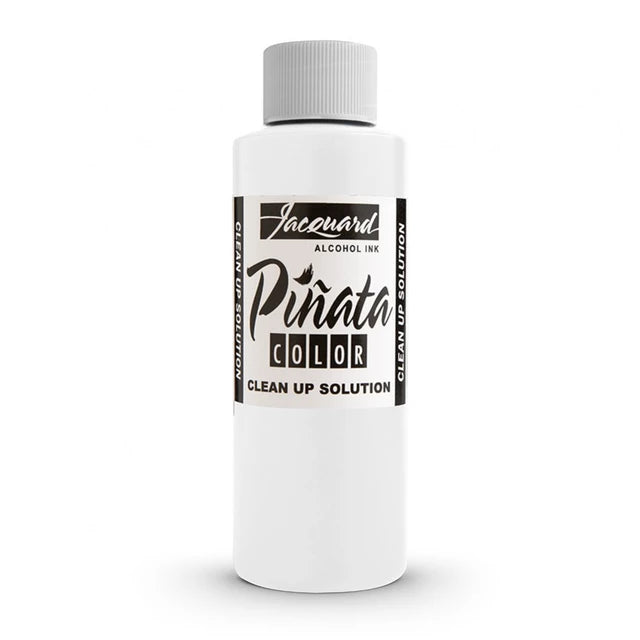 A white bottle of Jacquard Pinata Color Clean Up Solution with a gray ribbed cap, shown on a clean white background.