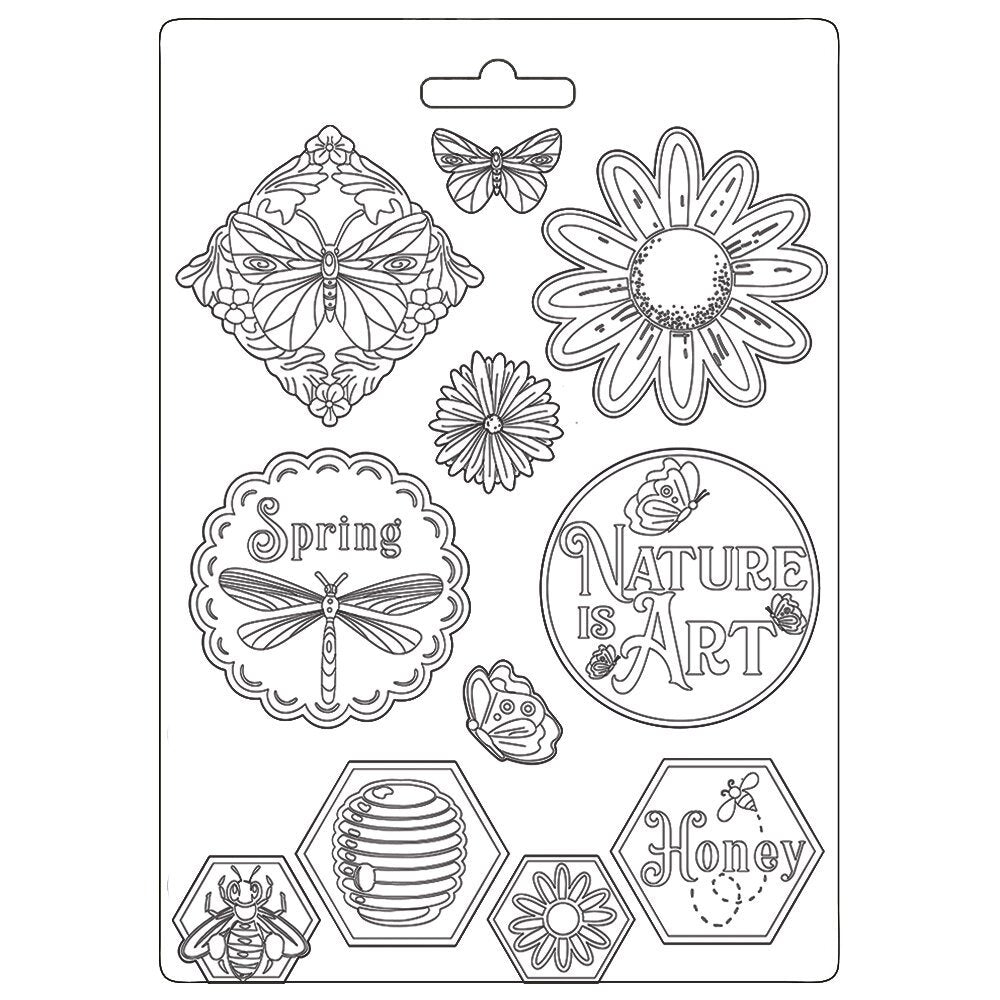 Stamperia Soft Maxi Mould A4 - Nature Is Art Atelier Des Arts