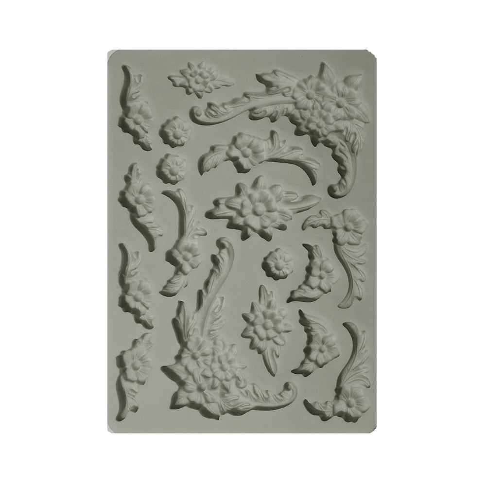 Stamperia Silicone Mould A5 - Precious Flower Corners