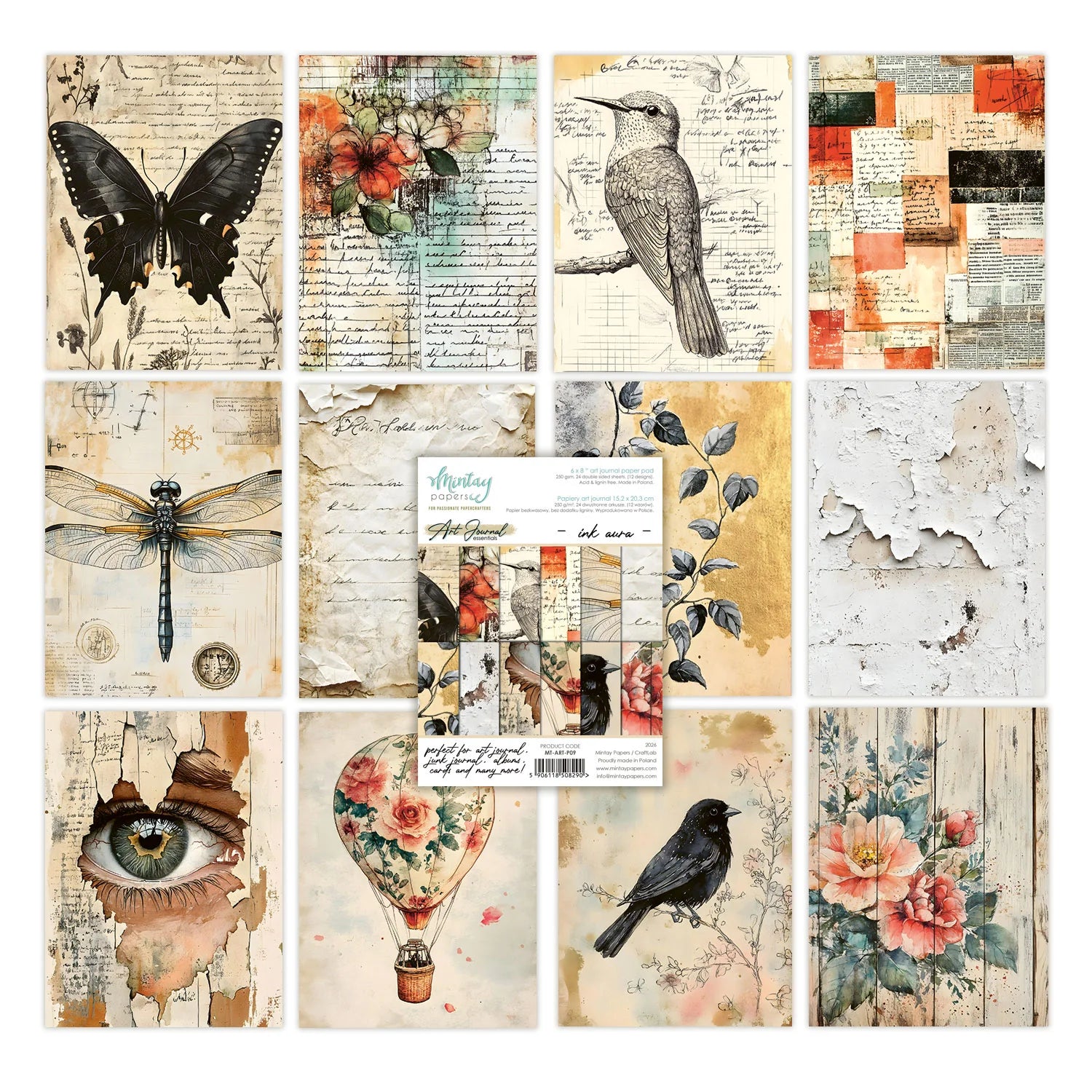 Mintay Art Journal Essentials - 6x8 Paper Pad - Ink Aura
