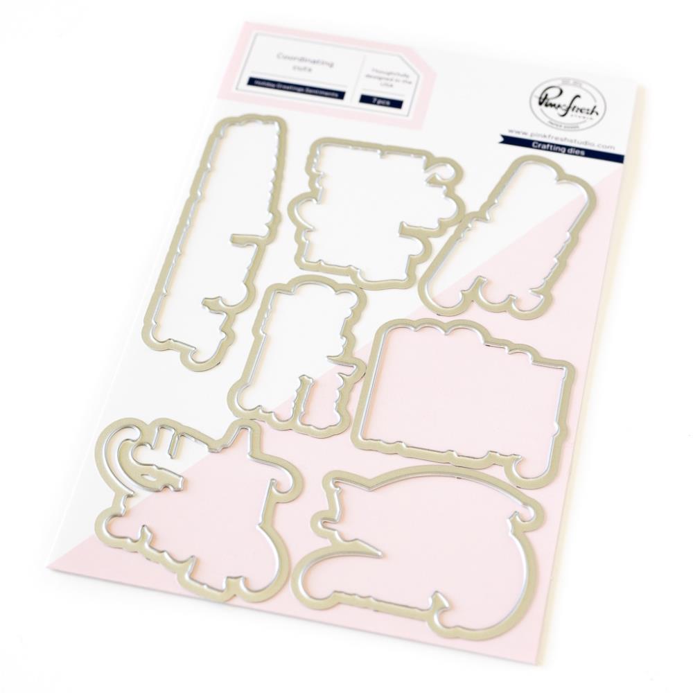 Pinkfresh Studio Die - Holiday Greetings Sentiments