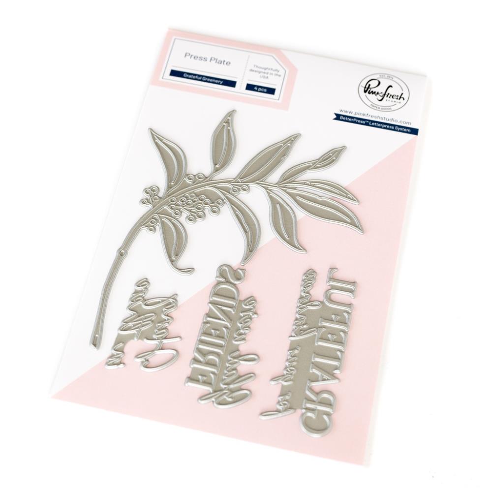 Pinkfresh Studio Press Plate - Grateful Greenery