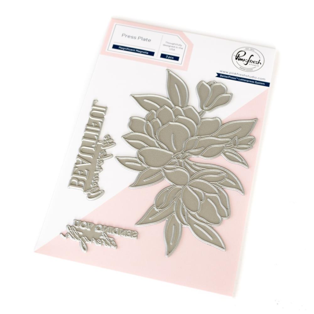 Pinkfresh Studio Press Plate - Magnificent Magnolia