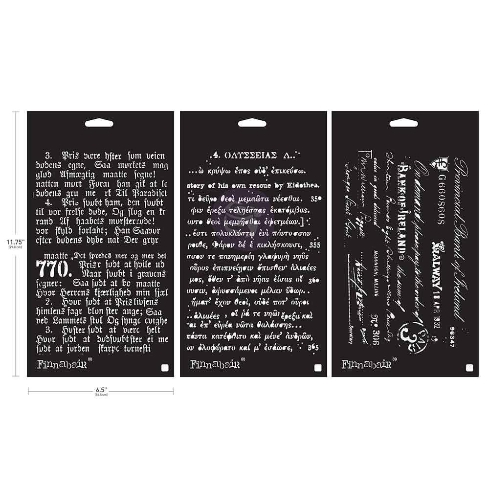 Finnabair Stencil Set Decadent Walls Three bold patterns, full of character.