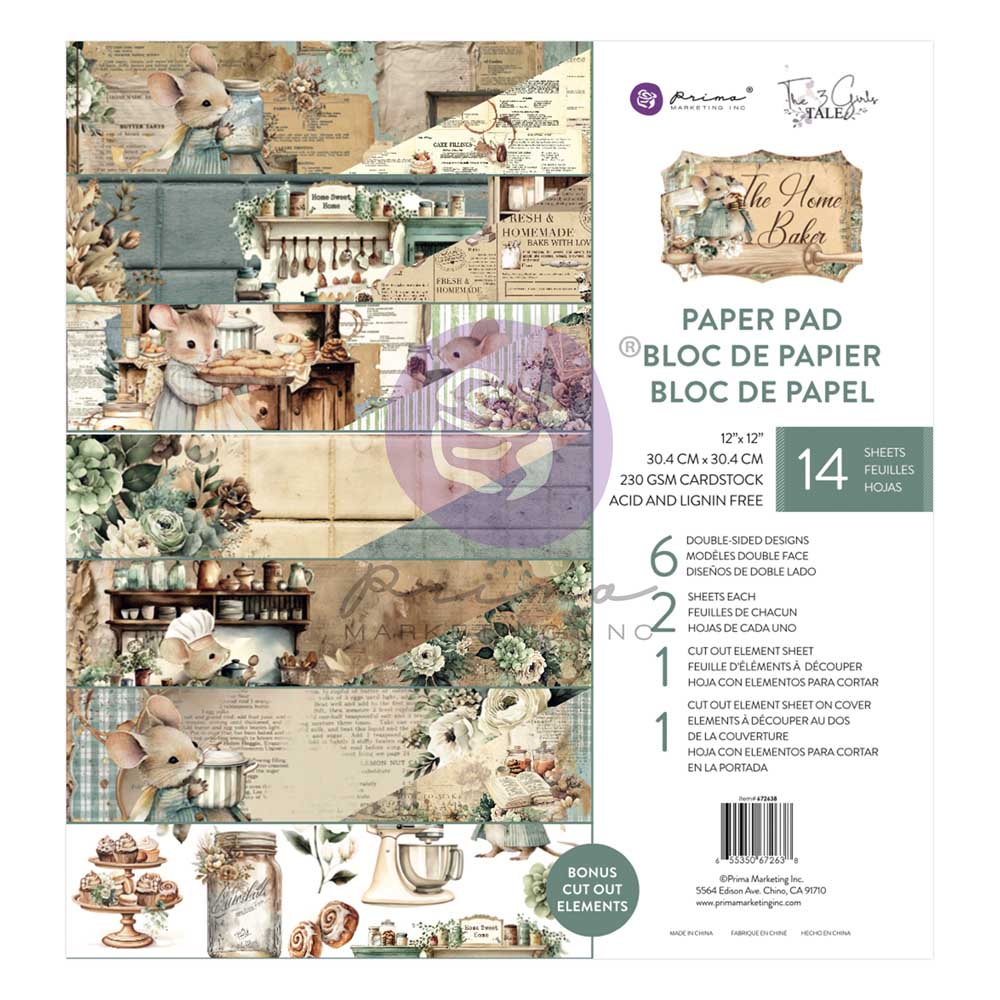 Prima Marketing 12x12 Double-Sided Paper Pad - The Home Baker