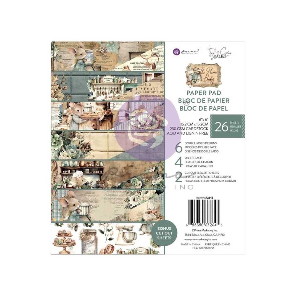 Prima Marketing Double-Sided Paper Pad 6x6 - The Home Baker