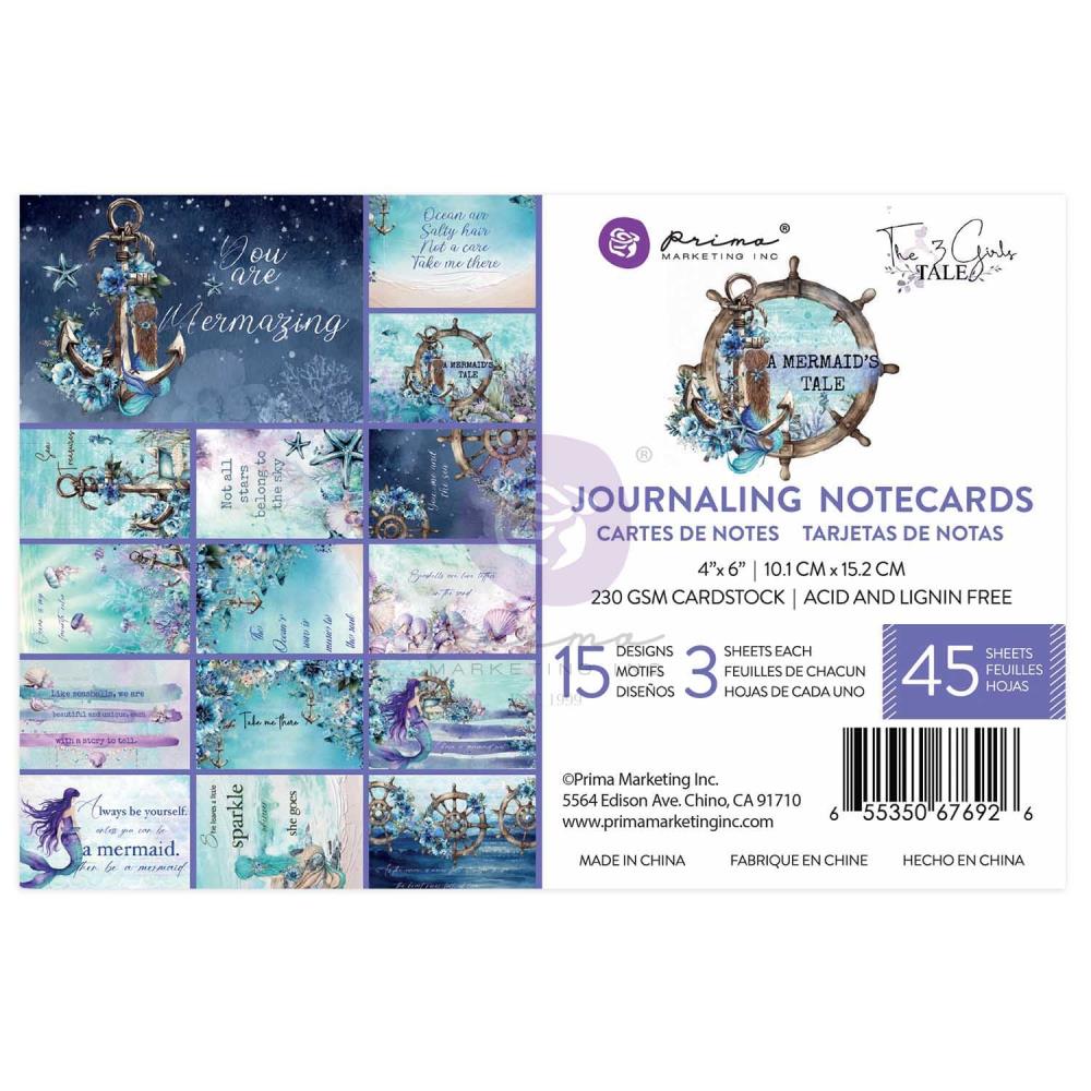 Prima Marketing Journaling Cards 3X4 - A Mermaids Tale
