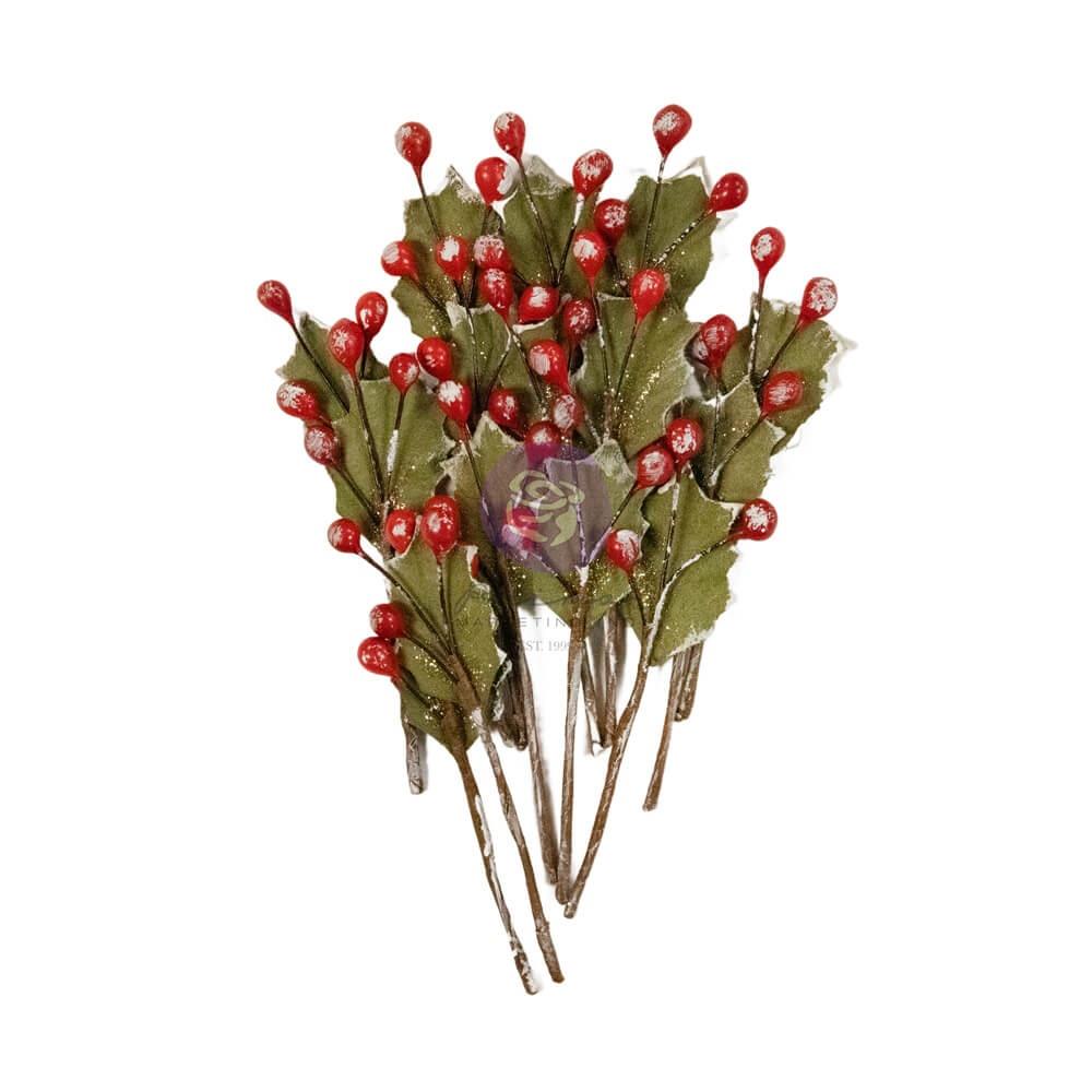 Prima Marketing Paper Flowers - Berry Delight From The North Pole