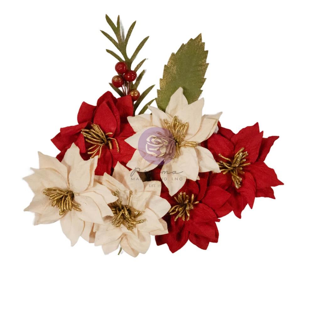 Prima Marketing Paper Flowers - Magical Season - 25 & Peppermint