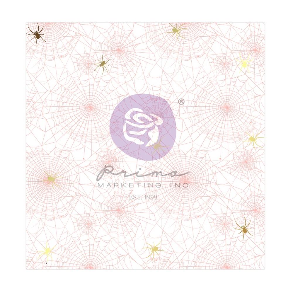 Prima Marketing Single-Sided Acetate 12x12 - Spooky Webs