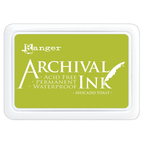 Avocado toast archival ink pad with Ranger logo on a white background