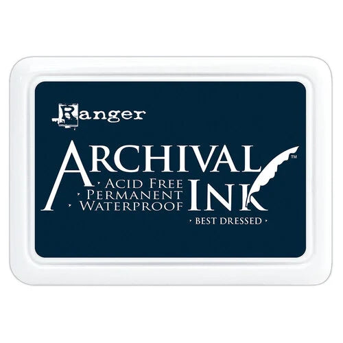 Ranger Archival Ink pad for dark roast color on a white background