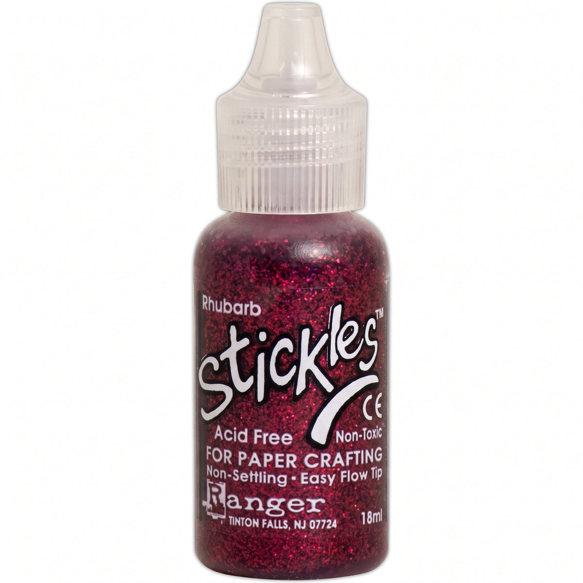 Ranger Stickles glitter glue in a clear squeeze bottle with a precision applicator tip