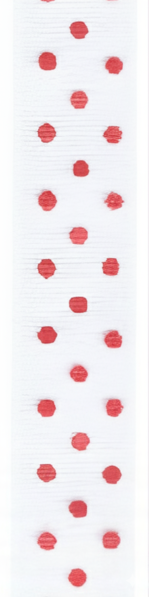 Ribbon Sheer White 'Red Swiss Dot'