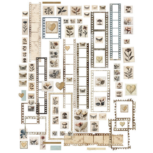 49 And Market Laser Cut Outs - Filmstrips & Postage - Faded Memory Lane