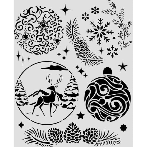 Stamperia Stencil 20x25cm - Christmas Balls