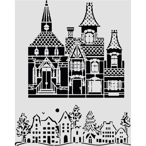 Stamperia Stencil 20x25cm - Christmas House
