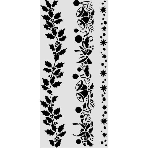 Stamperia Stencil 12x25cm - Christmas Borders
