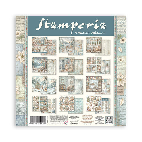 Stamperia White Christmas 12x12 inch (30.5x30.5cm) Double-Sided Paper Pad - 10 Sheets Acid Free