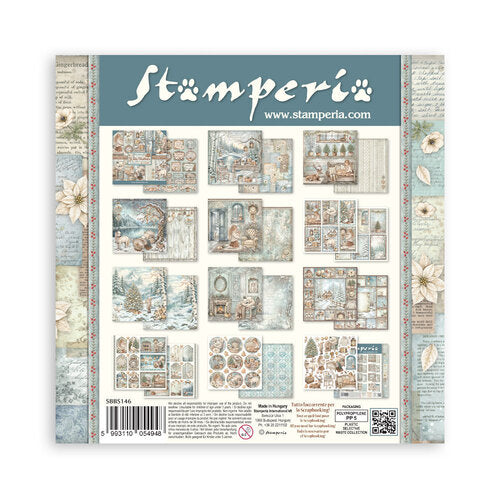 Stamperia Double-Sided Paper Pad 8x8 - White Christmas