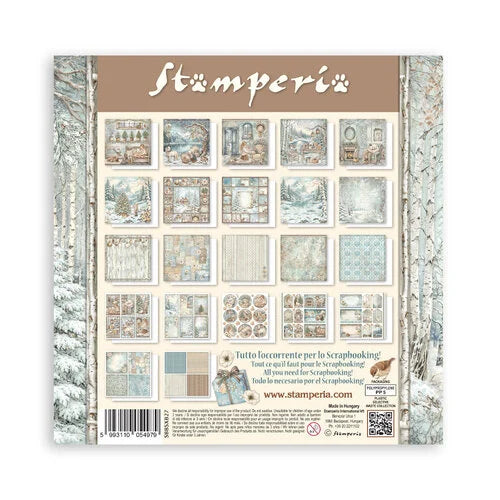 Stamperia Single-Sided Paper Pad 8x8 - White Christmas