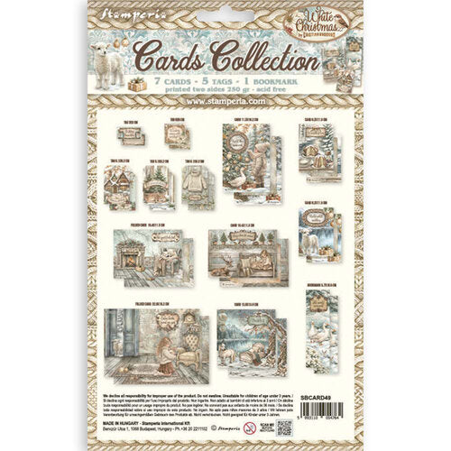Stamperia Cards Collection - White Christmas