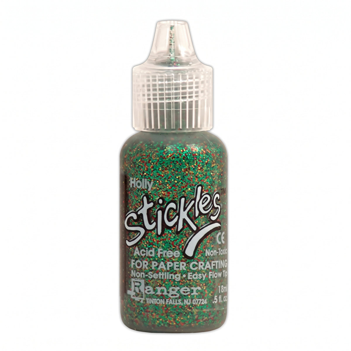 Ranger Stickles glitter glue in a clear squeeze bottle with a precision applicator tip