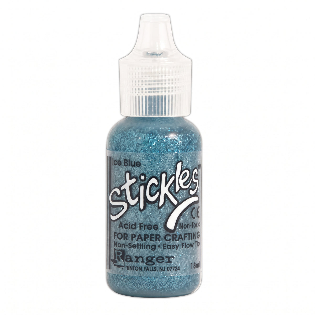 Ranger Stickles glitter glue in a clear squeeze bottle with a precision applicator tip