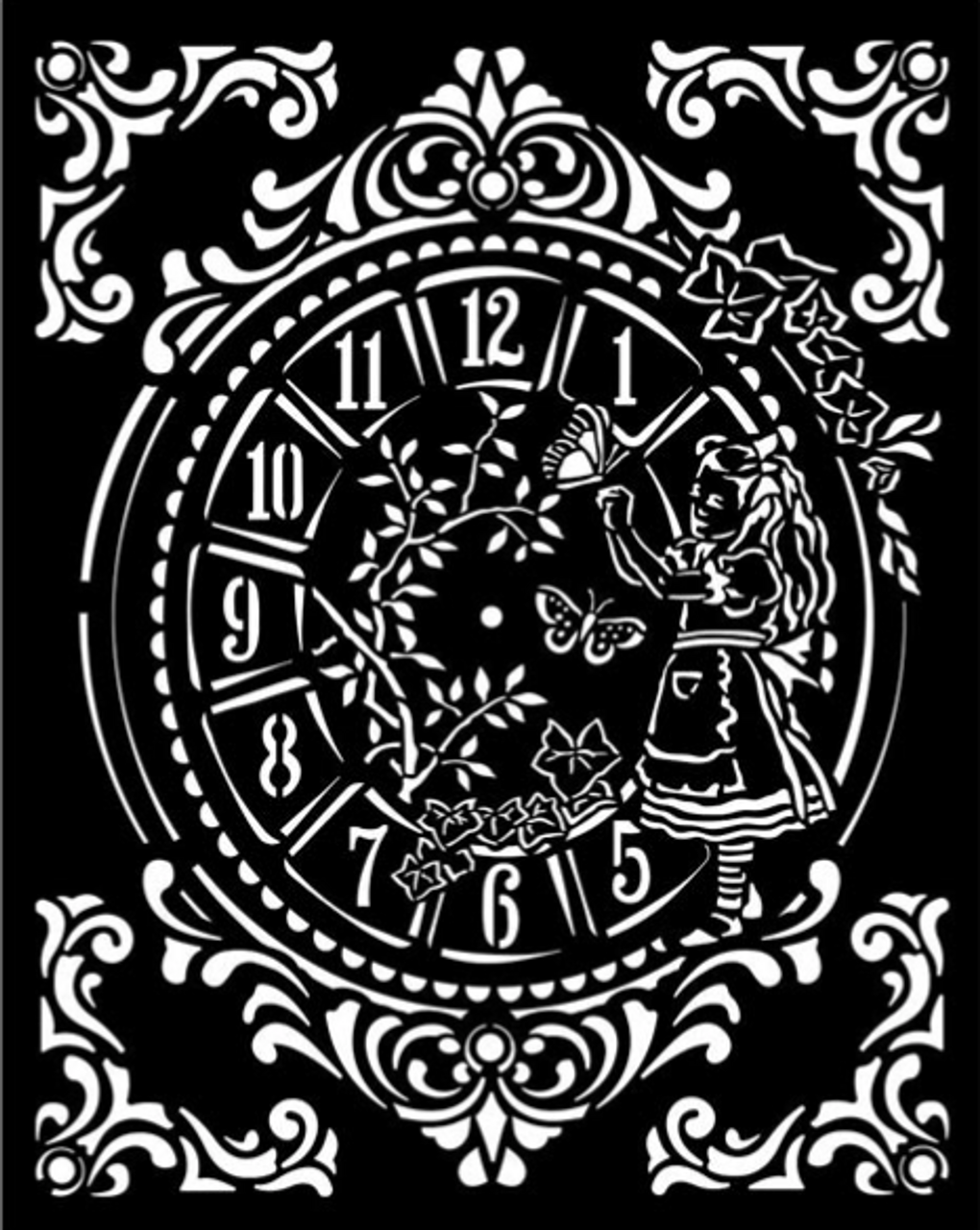 Stamperia Stencil - Alice Clock