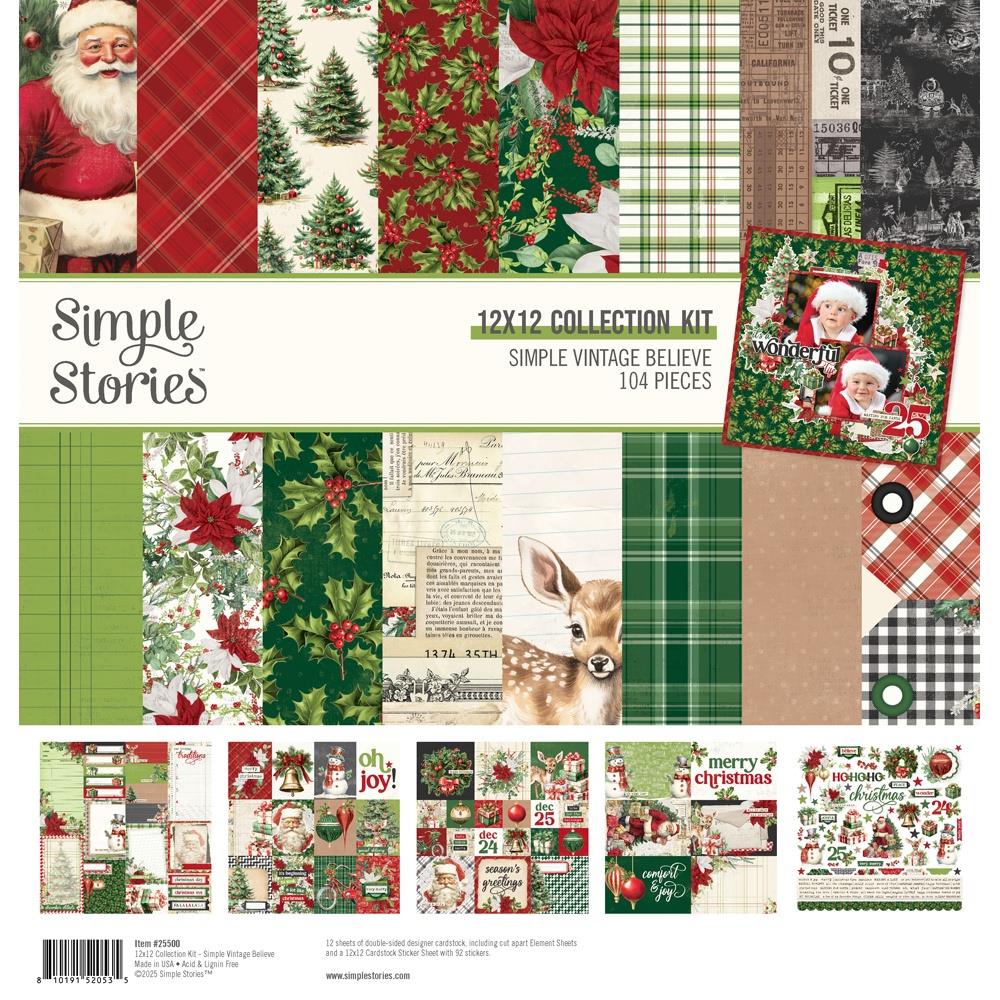 Simple Stories Collection Kit 12X12 - Simple Vintage Believe