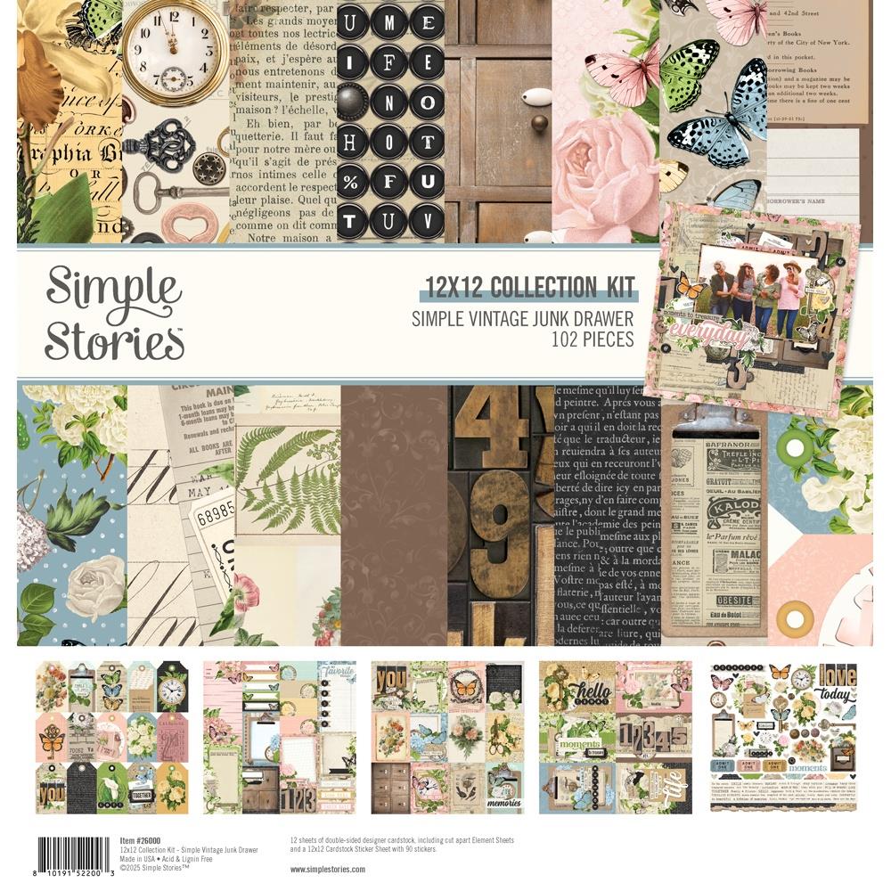Simple Stories Double-sided Cardstock 12x12 - Simple Vintage Junk Drawer