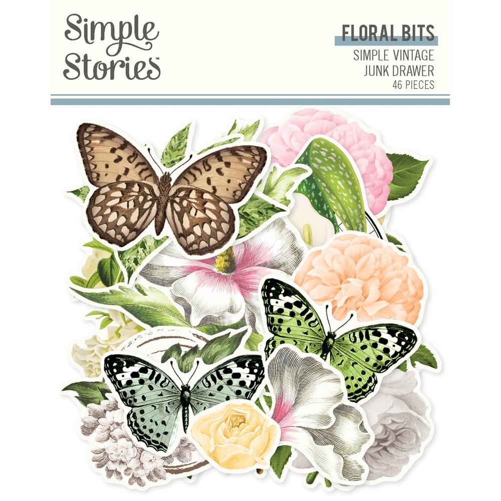 Simple Stories Floral Bits & Pieces - Simple Vintage Junk Drawer