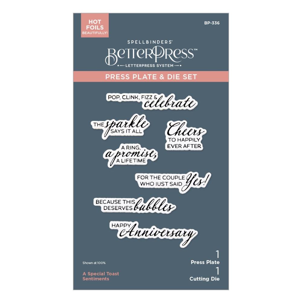 Spellbinders BetterPress letterpress system press plate and die set