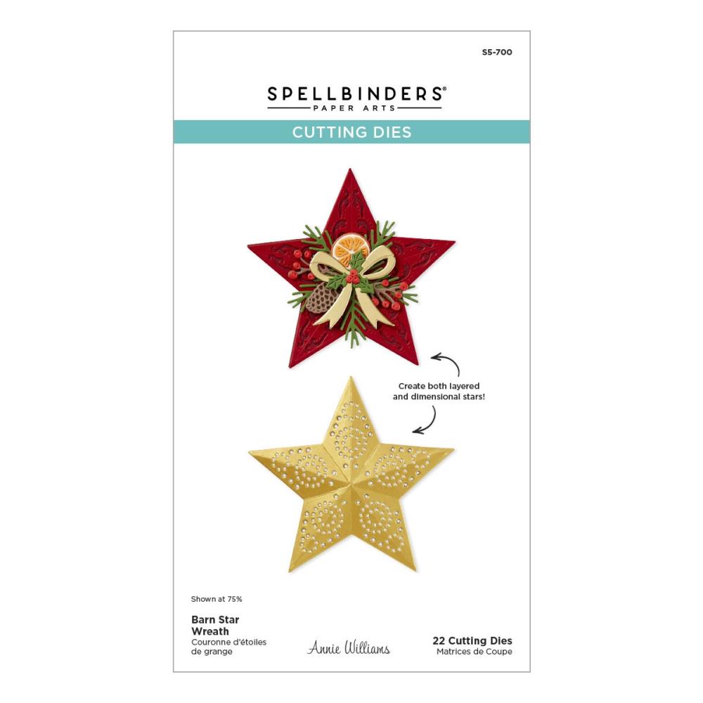 Spellbinders Etched Die - Barn Star Wreath
