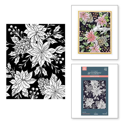 Spellbinders Press Plate - Festive Poinsettias
