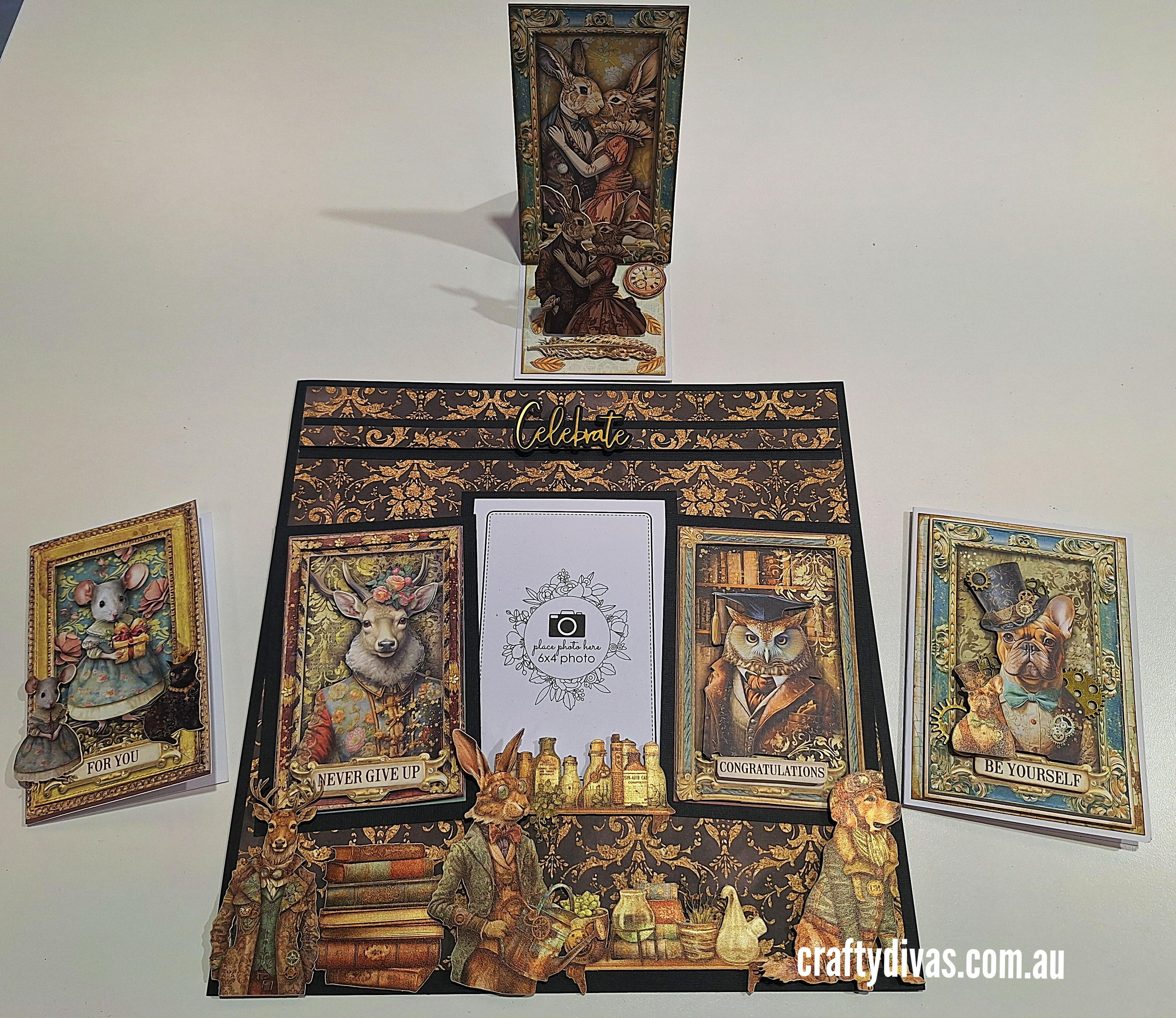 Stamperia Alterego Cards and Layout Class 12th April