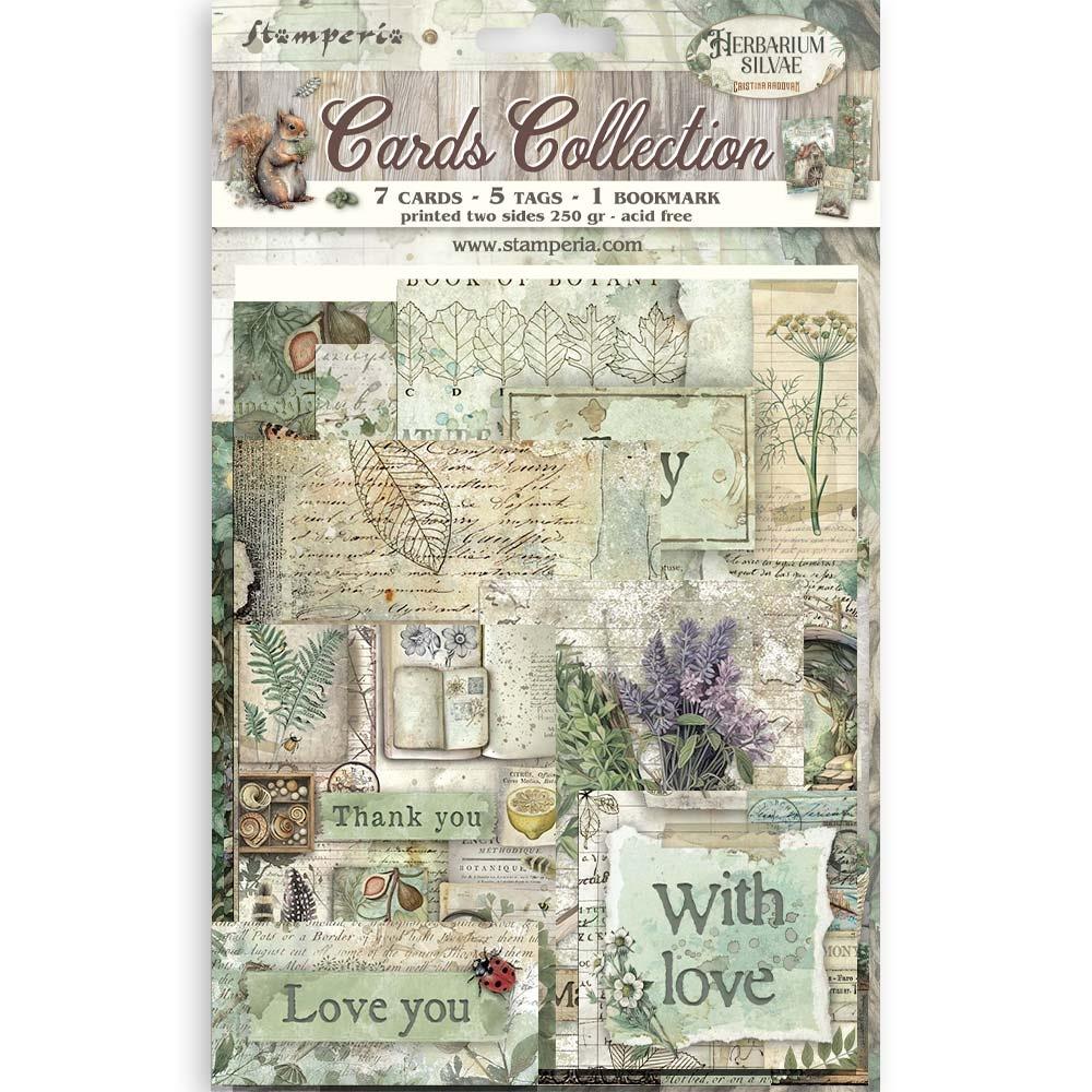 Stamperia Cards Collection - Herbarium Silvae