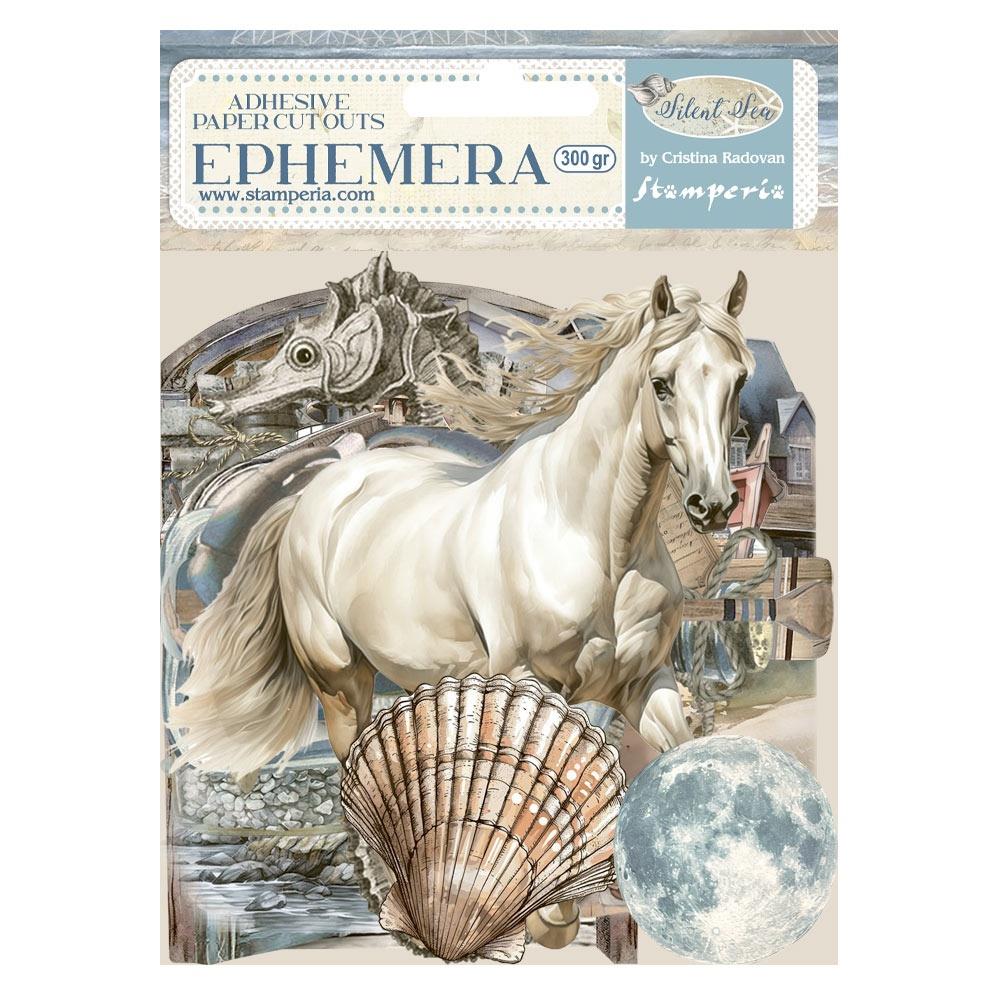 Stamperia Cardstock Ephemera Adhesive Paper Cut Outs - Silent Sea