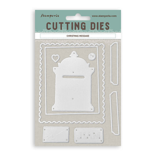 Stamperia cutting dies with Christmas message design on packaging
