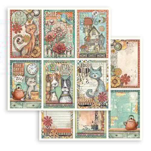 Stamperia Double-Sided Cardstock 12X12 - Furry Friends - 6 Cards